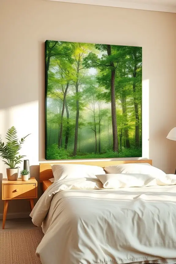 serene forest canvas art