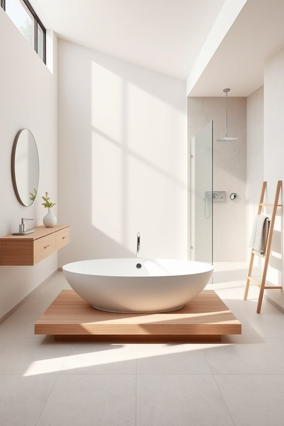 serene functional minimalist bathroom