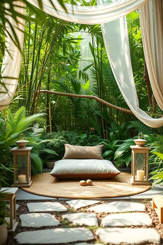 serene garden meditation corner