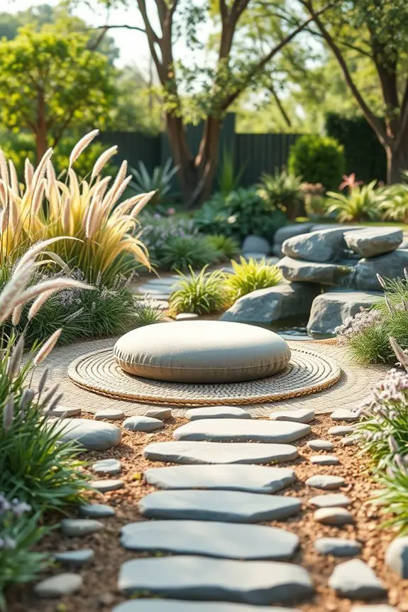 serene garden meditation space
