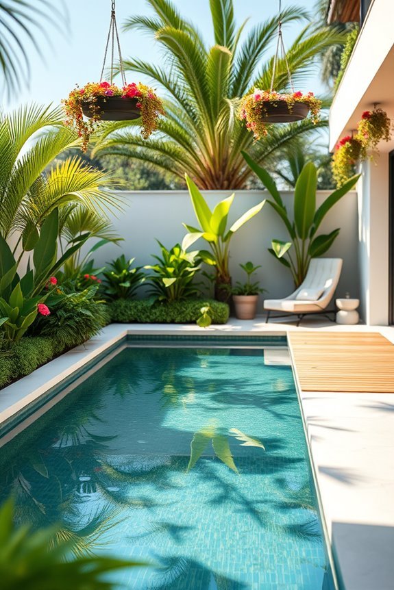 serene garden pool oasis