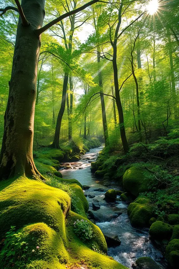 serene green forest decor