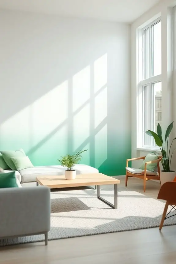 serene green ombre designs
