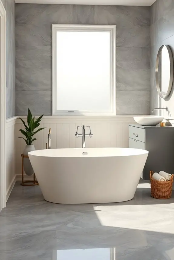 serene grey and cream blend