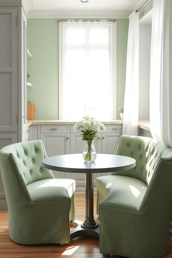serene grey and green d cor