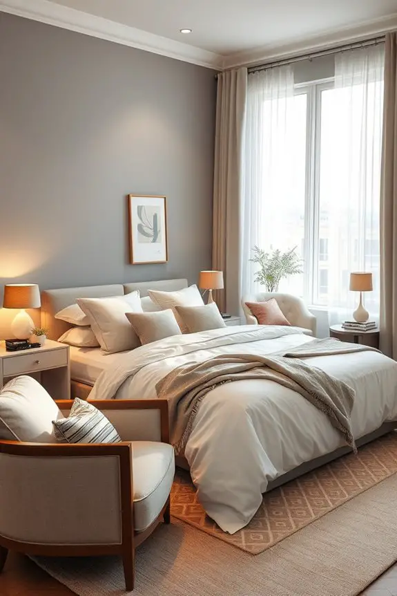 serene grey walls ambiance