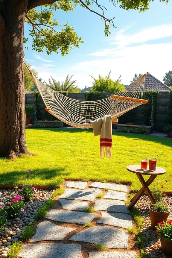serene hammock relaxation setup