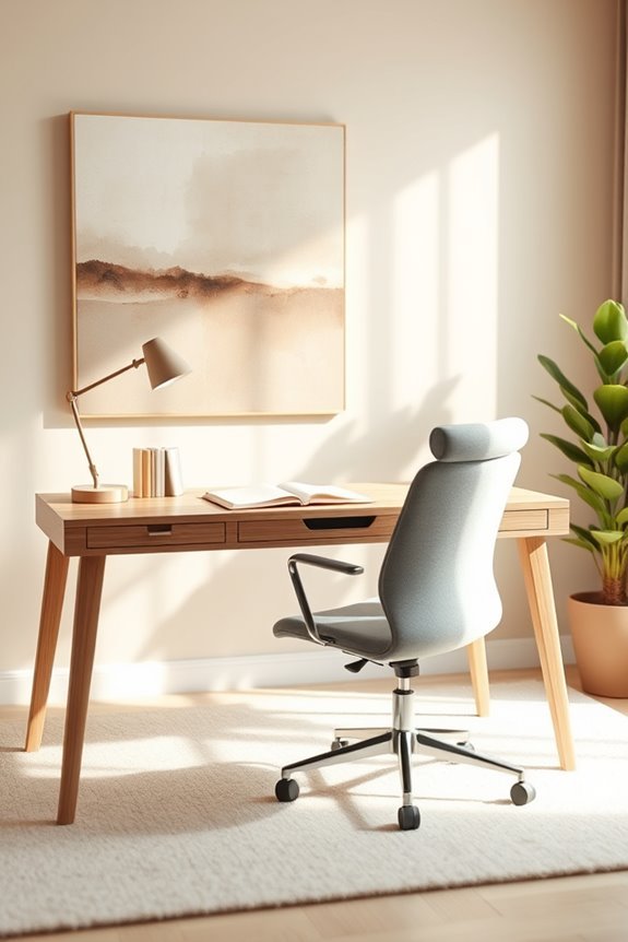serene home office colors