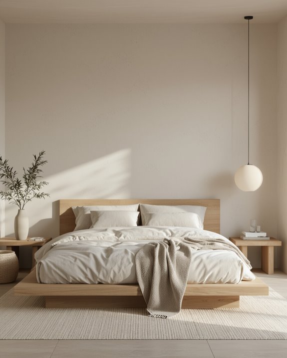serene japandi bedroom design