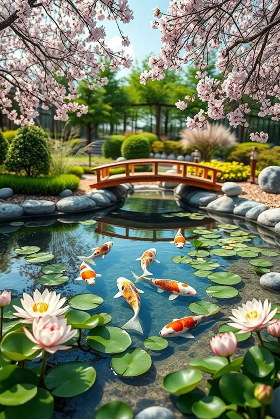 serene koi pond oasis