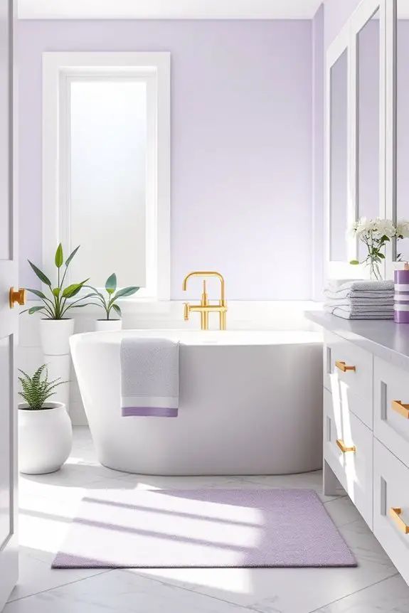 serene lavender bathroom oasis