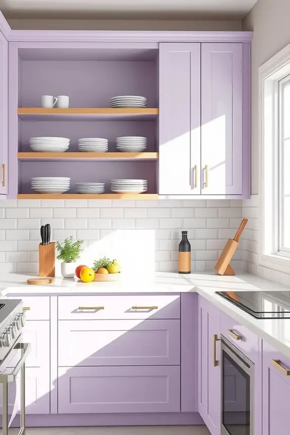 serene lavender kitchen elegance