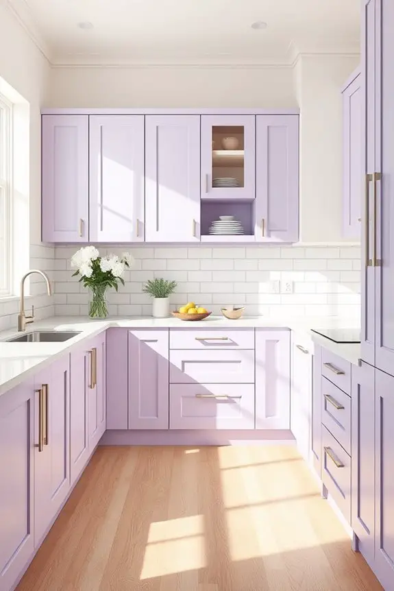 serene lavender kitchen elegance