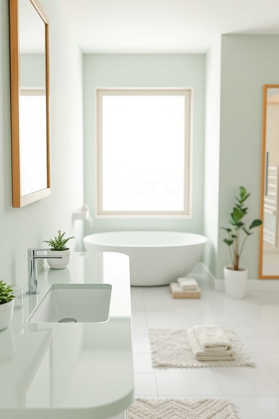 serene light green countertops