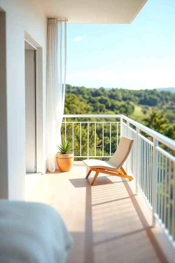 serene minimalist balcony retreat