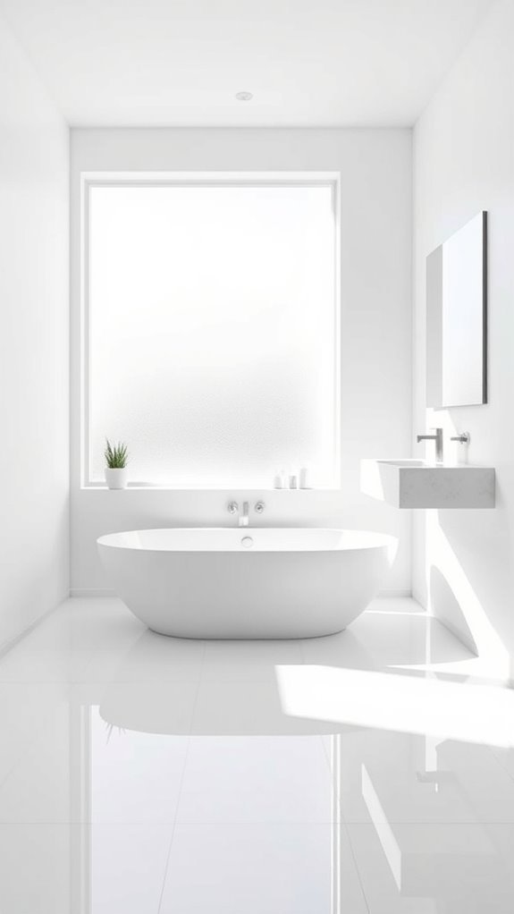 serene minimalist bathroom design