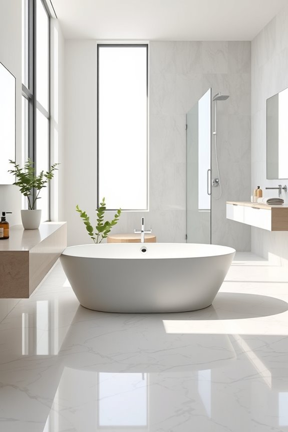 serene minimalist bathroom design