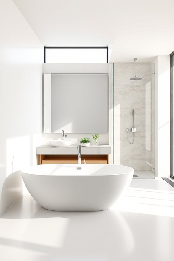 serene minimalist bathroom design