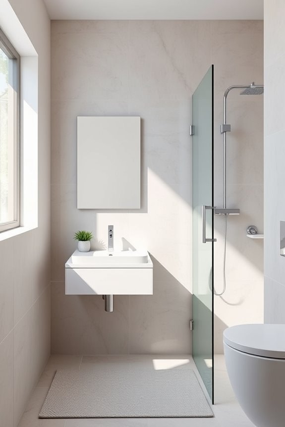 serene minimalist bathroom design
