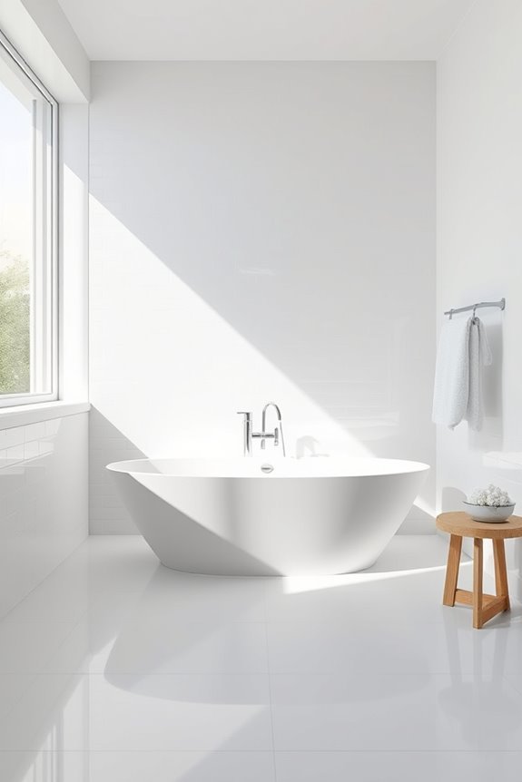serene minimalist bathroom tiles