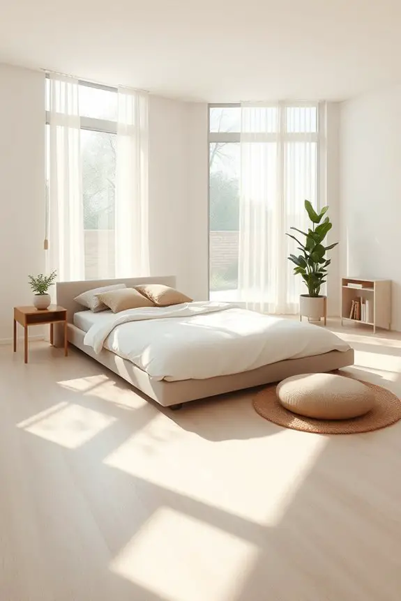 serene minimalist bedroom retreat