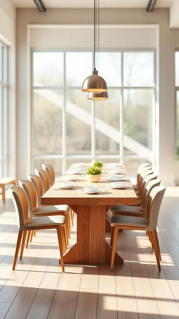 serene minimalist dining atmosphere
