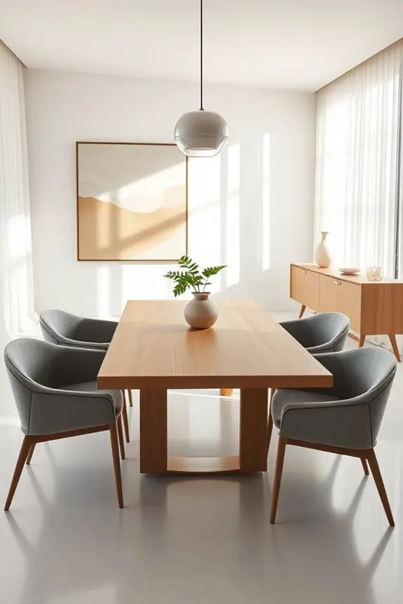 serene minimalist dining room