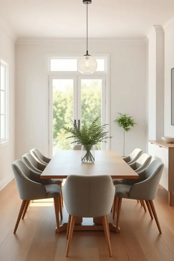 serene minimalist dining space