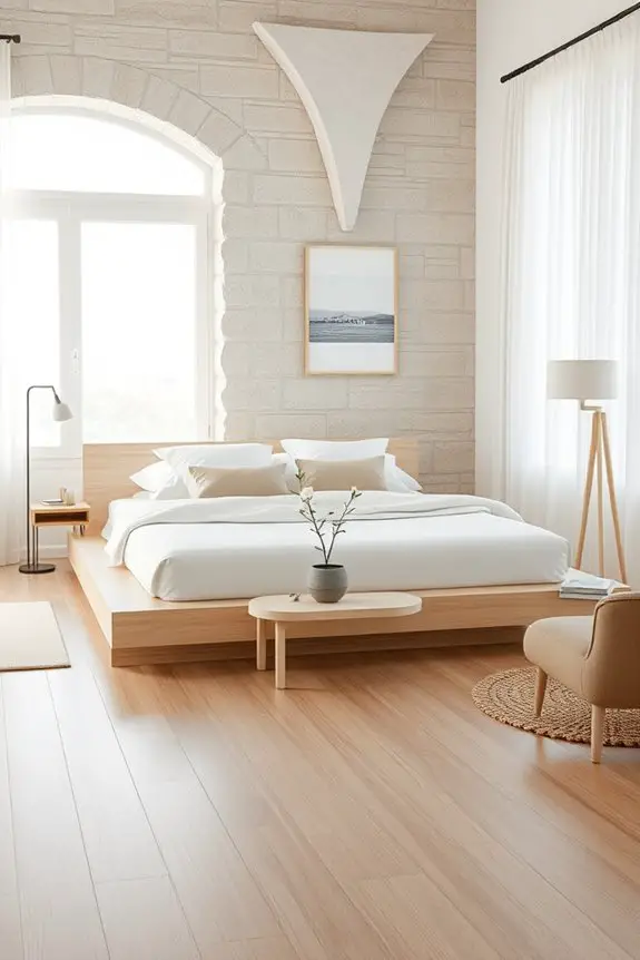 serene minimalist greek bedroom
