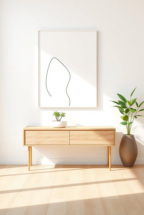 serene minimalist green art
