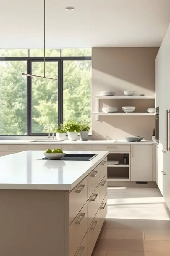 serene minimalist kitchen design