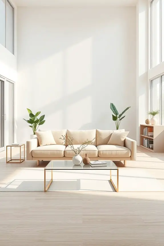 serene minimalist living room