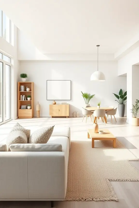 serene minimalist living space