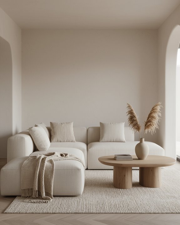 serene minimalist living space