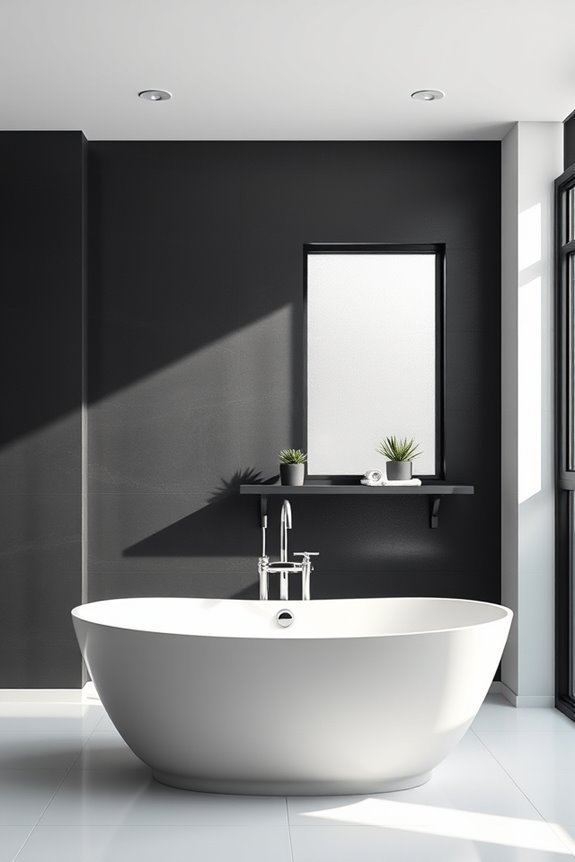 serene minimalist monochrome bathroom