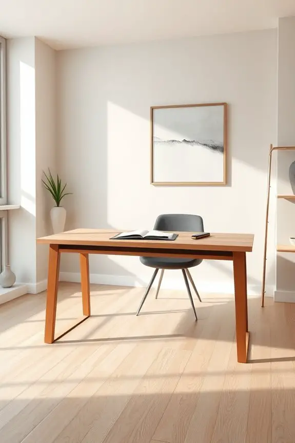 serene minimalist office design