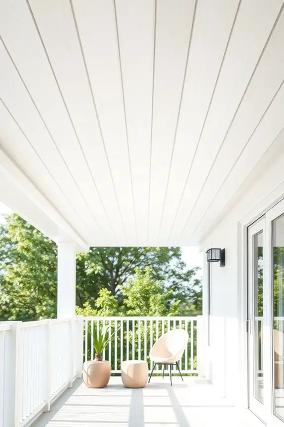 serene minimalist outdoor ceiling