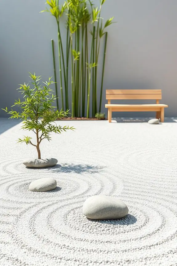 serene minimalist outdoor retreat