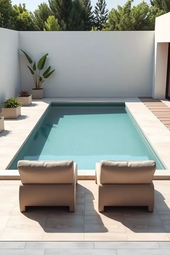 serene minimalist pool design