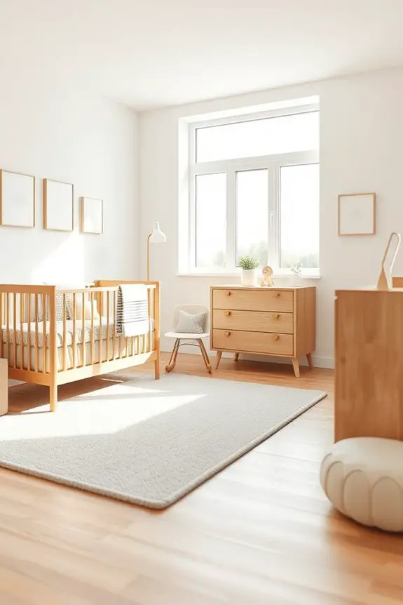 serene minimalist scandinavian nursery