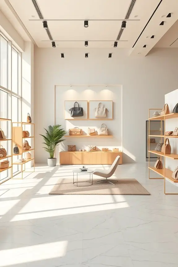 serene minimalist shopping experience