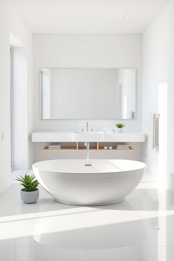 serene minimalist white design