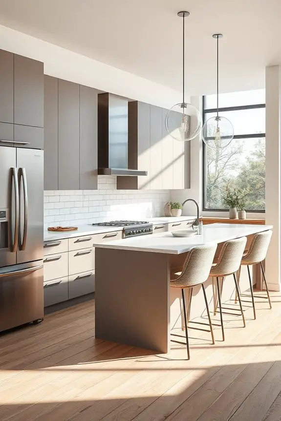 serene neutral kitchen design