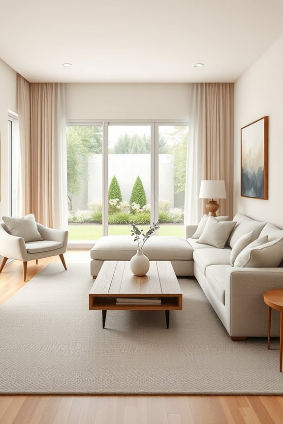 serene neutral living room