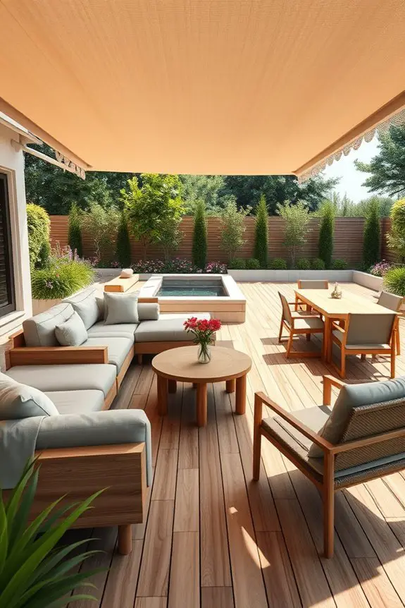 serene outdoor entertaining space