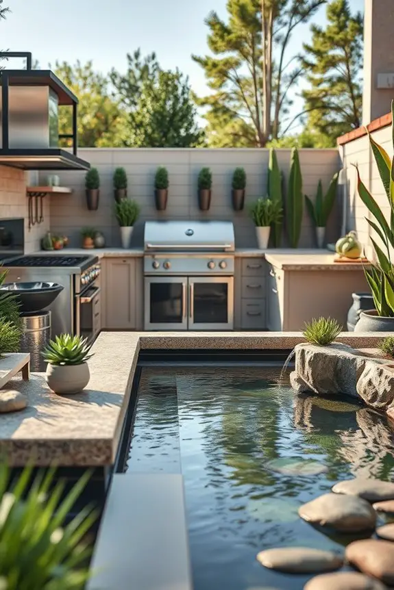 serene outdoor kitchen escape
