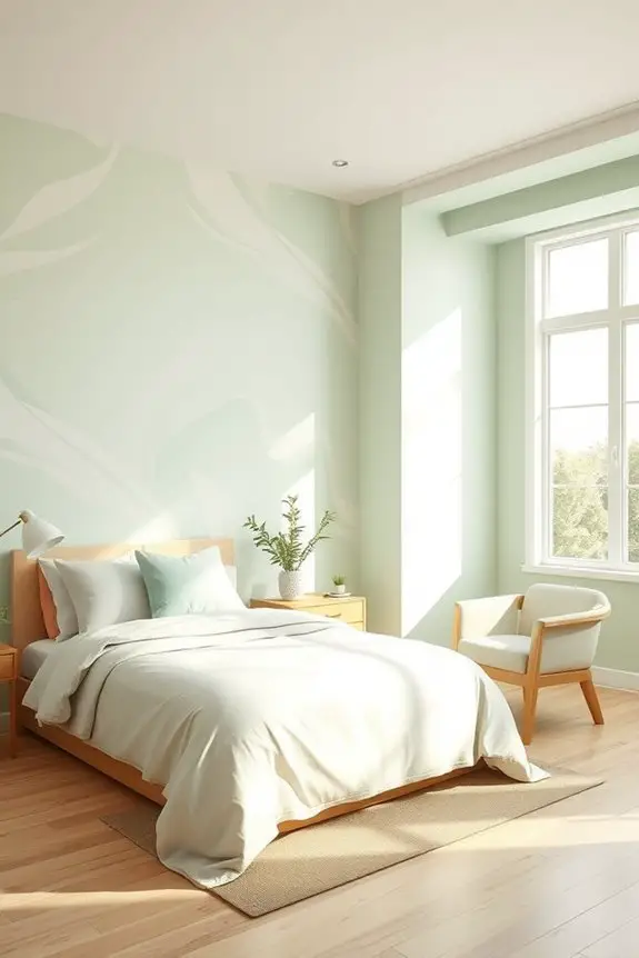 serene pale green wallpaper
