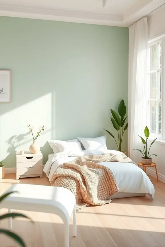 serene pastel bedroom oasis