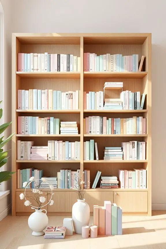 serene pastel reading nook