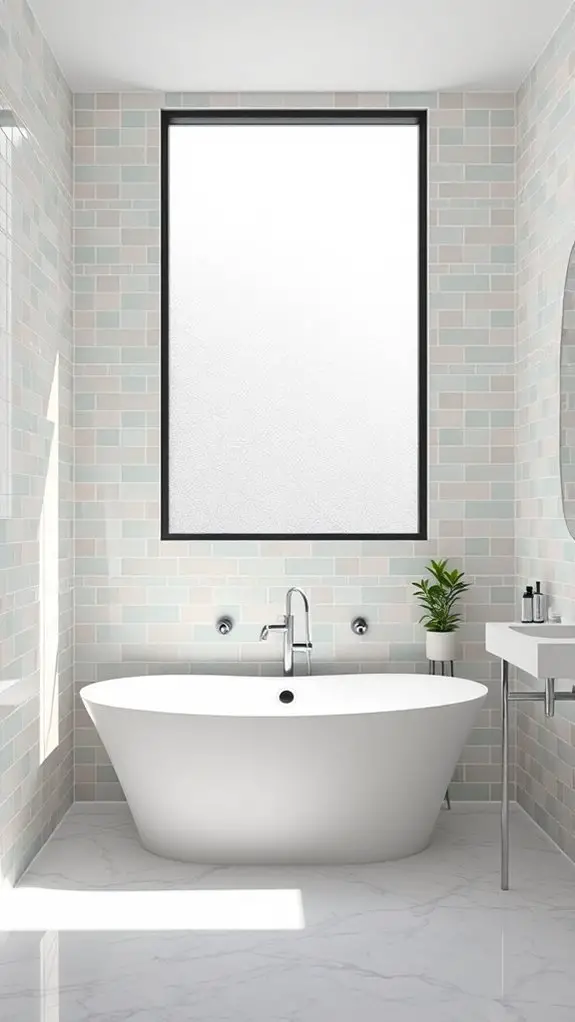 serene pastel washroom retreat